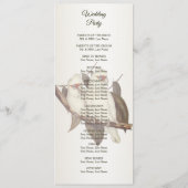 Witte Vogels Wedding Programma Programmakaart (Achterkant)