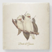 Witte vogelsteen Onderzetter (Voorkant)