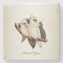 Witte vogelsteen Onderzetter