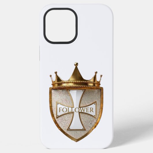 witte volger Crest  1telefoon 17 telefoon case/cov iPhone Hoesje (Achterkant)