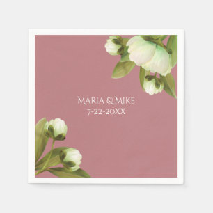 Witte volken met Dusty Blue Napkins Servet