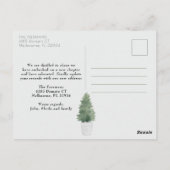 Witte voordeur bewegende aankondiging briefkaart (Achterkant)