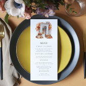 Witte voordeur herfst bruiloft menu