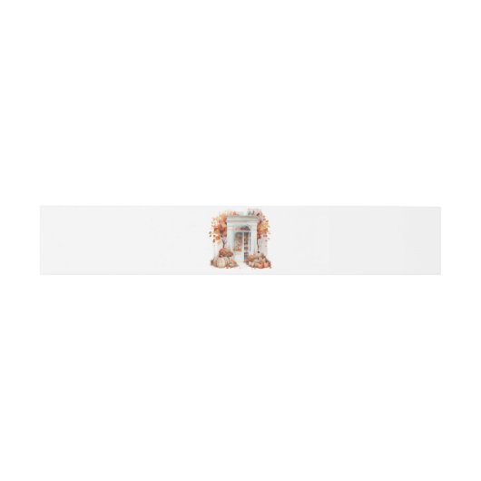 Witte voordeur herfst bruiloft uitnodigingen wikkel (Vlak)