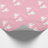 Witte voorstelling van een meisje cadeaupapier (Hoek)