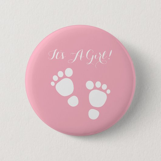 Witte voorstelling van een meisje. ronde button 5,7 cm (Voorkant)