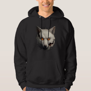 Witte Vos Fantasie Kunstwerk Dier Vos Hoodie