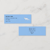 Witte vos. mini visitekaartje (Voorkant / Achterkant)