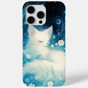 Witte Vos Slapend in Bloemen iPhone 15 Pro Max Hoesje