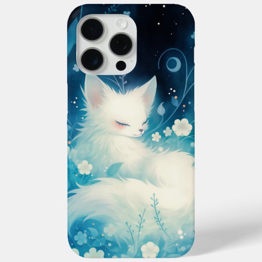 Witte Vos Slapend in Bloemen Case-Mate iPhone Case (Achterkant)