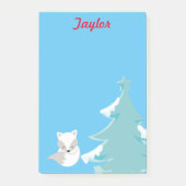 Witte vos winter wonderland post-it® notes (Voorkant)