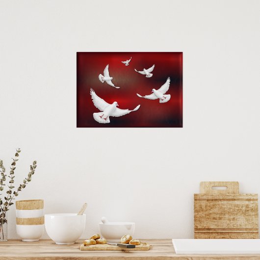 WITTE VREDE DOVES POSTER (Keuken)