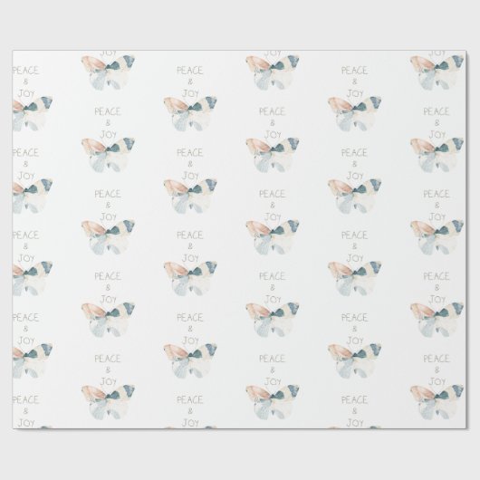 Witte vrede en vreugde vlinder cadeaupapier (Vlak)