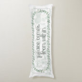 Witte vrede komt uit Eucalyptus Body Pillow Lichaamskussen (Voorkant Verticaal)