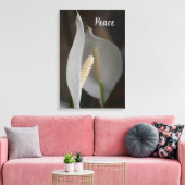Witte Vrede Lelie Bloemen Elegant Fotografisch Canvas Afdruk (Insitu (Woonkamer))