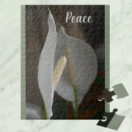 Witte Vrede Lily Botanische Bloemen Fotografisch Legpuzzel