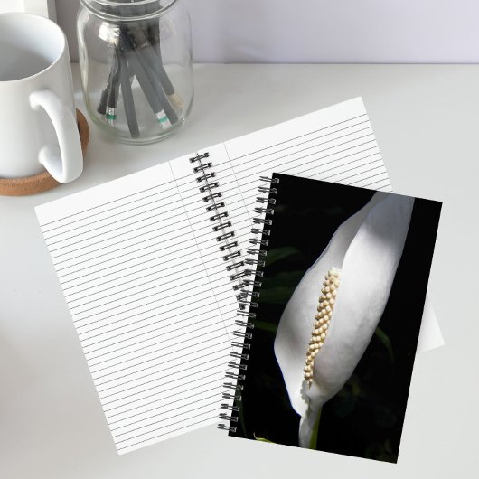 Witte Vredeslelie Foto Bloemstuk Notitieboek