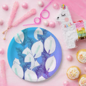 Witte Vredeslelie Illustratie Bord Blauw Paarse (Feest)