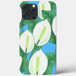 Witte vredesleugens op bleke blauwe achtergrond Case-Mate iPhone case