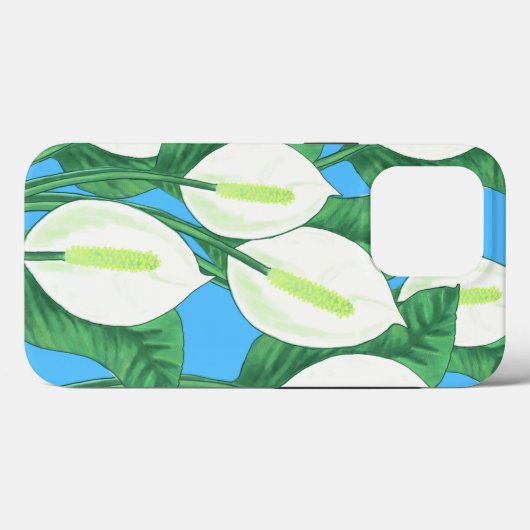 Witte vredesleugens op bleke blauwe achtergrond Case-Mate iPhone case (Achterkant (horizontaal))