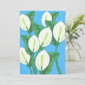 Witte vredesleugens op bleke blauwe achtergrond kaart (Staand voorkant)