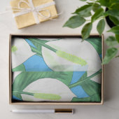 Witte vredesleugens op bleke blauwe achtergrond tissuepapier (Geschenk)