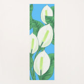 Witte vredesleugens op bleke blauwe achtergrond yogamat (Voorkant)