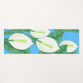 Witte vredesleugens op bleke blauwe achtergrond yogamat (Voorkant (horizontaal))