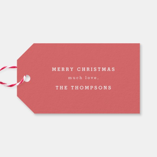 Witte Vreugde Kerstkrans Vakantie Geschenk Labels Cadeaulabel (Achterkant Horizontaal)