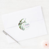 Witte Vrijgezellenfeest met witte bomen Ronde Sticker (Envelop)