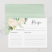 Witte Vrijgezellenfeest Recipe Uitnodiging Briefkaart (Voorkant / Achterkant)