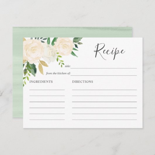 Witte Vrijgezellenfeest Recipe Uitnodiging Briefkaart (Voorkant / Achterkant)