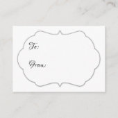 , witte Vrijgezellenfeest zonder omloopkaart Informatiekaartje (Achterkant)