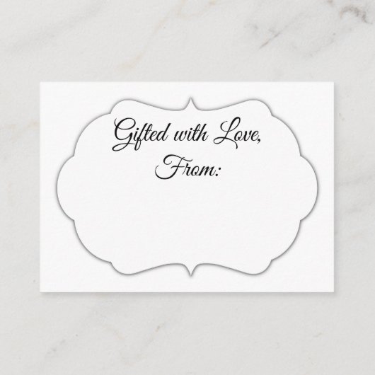 , witte Vrijgezellenfeest zonder omloopkaart Informatiekaartje (Achterkant)