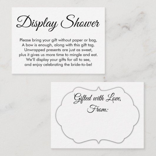 , witte Vrijgezellenfeest zonder omloopkaart Informatiekaartje (Voorkant / Achterkant)