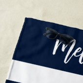 Witte vrijgezellenweekend Nautisch Aangepast Strandlaken (In situ)