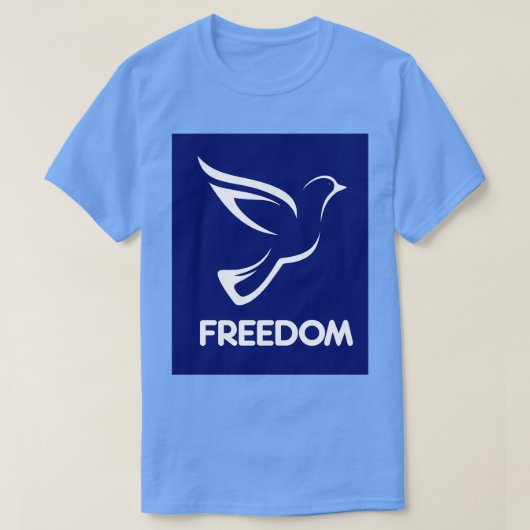 Witte vrijheidsduif t-shirt (Design voorkant)