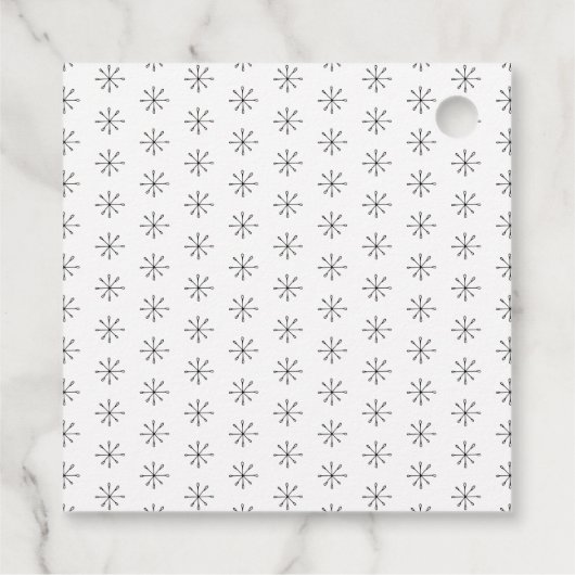 Witte Vrolijke Kerstboom Gift Label (Achterkant)