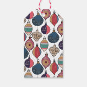 Witte Vrolijke Xmas Hanging Xmas Ornamenten Cadeaulabel (Achterkant)