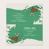 Witte Vrouw Der Pine Boom Sneeuwgroen Visitekaartje (Buitenkant ongevouwen)