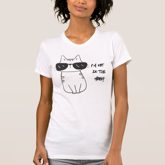 Witte vrouw T-shirt - niet in stemming (Voorkant)