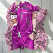 Witte Vrouw Verpleegkundige Doctor In Roze Scrubs Sherpa Deken