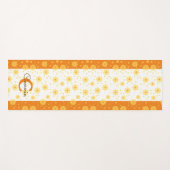 Witte Vrouwelijke Bloemen Floral Patroon Monogram Yogamat (Voorkant (horizontaal))