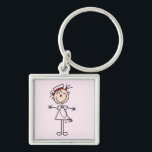 Witte Vrouwelijke Verpleegster 2 van het Cijfer va Sleutelhanger<br><div class="desc">De T-shirts van de verpleegster, mokken, kaarten, stickers, bolsazakken, knopen, en andere verzorgingskleding en giften met een vrouwelijke verpleegster van het stokcijfer met een stethoscoop.</div>