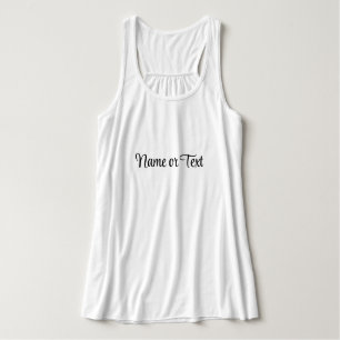 Witte Vrouwen Bella+Canvas Flowy Yoga Tanktop