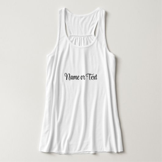 Witte Vrouwen Bella+Canvas Flowy Yoga Tanktop (Design voorkant)