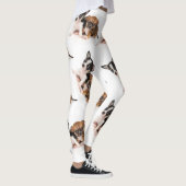 Witte vrouwen Leggings met foto van Chihuahua (Rechts)