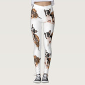 Witte vrouwen Leggings met foto van Chihuahua (Voorkant)