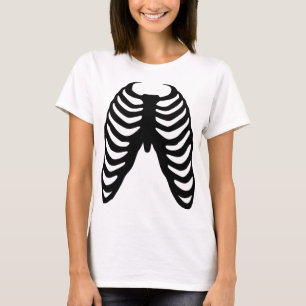 Witte vrouwen T-shirt met borstprint