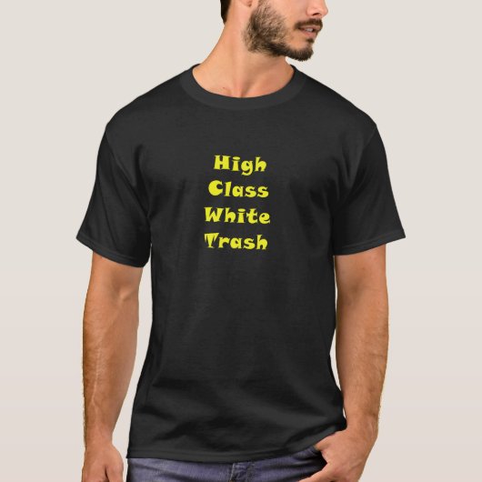 Witte vuilnis van hoge klasse t-shirt (Voorkant)